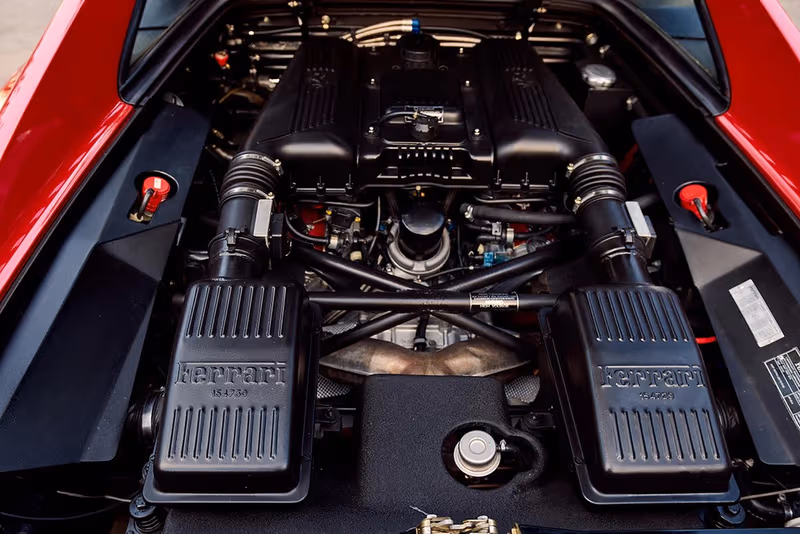 Ferrari F355 Motronic 2.7 engine bay — build variants timeline